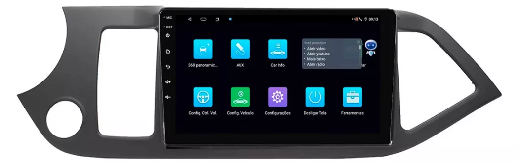 Multimidia Picanto 9p Android Octacore 4GB Carplay