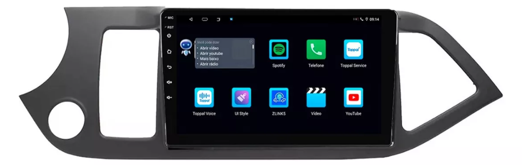 Multimidia Picanto 9p Android Octacore 4GB Carplay