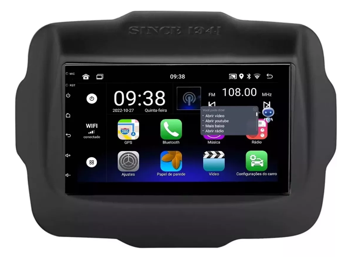 Multimidia Renegade 7p Android OctaCore 4gb Carplay Voz