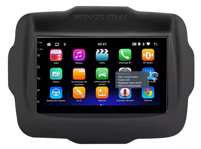 Multimidia Renegade 7p Android OctaCore 4gb Carplay Voz