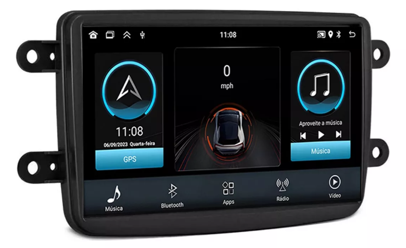 Multimidia Sandero 7p Android Quadcore 2gb Carplay