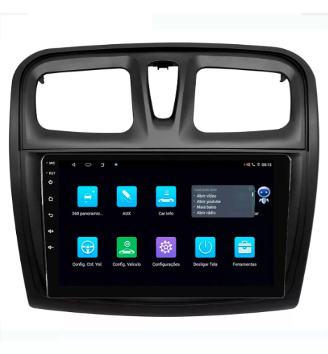 Multimidia Sandero 9p Android Octacore 4GB Carplay - COD 721