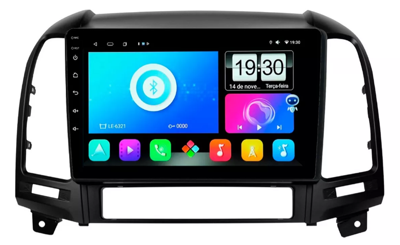 Multimidia Santa Fe 9p Android Octacore 6gb Carplay 4g