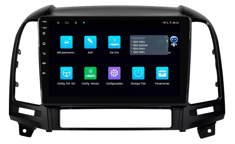 Multimidia Santa Fe 9p Android Octacore 6gb Carplay 4g