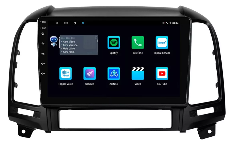 Multimidia Santa Fe 9p Android Octacore 6gb Carplay 4g