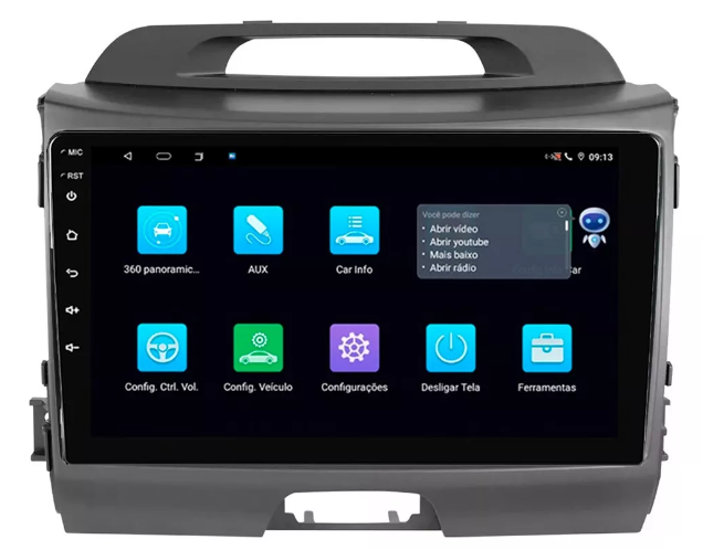 Multimidia Sportage 9p Android Octacore 4GB Carplay