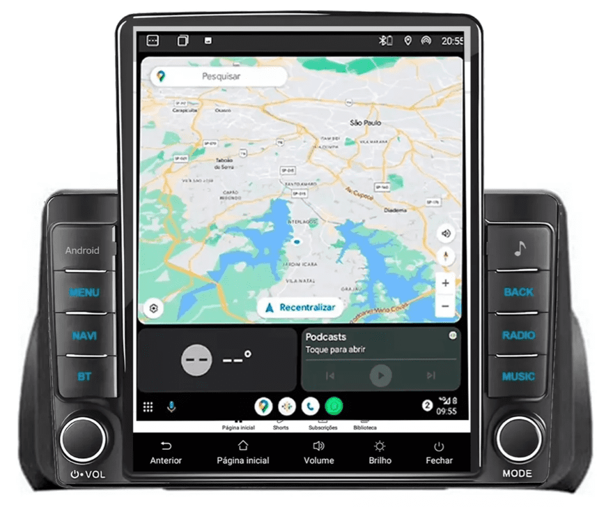 Multimidia Tesla Argo 9,7p Android Auto Carplay 64gb