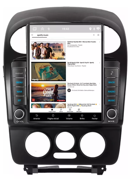 Multimidia Tesla New Beetle 9,7p Android Auto Carplay 4/64gb - COD 1169
