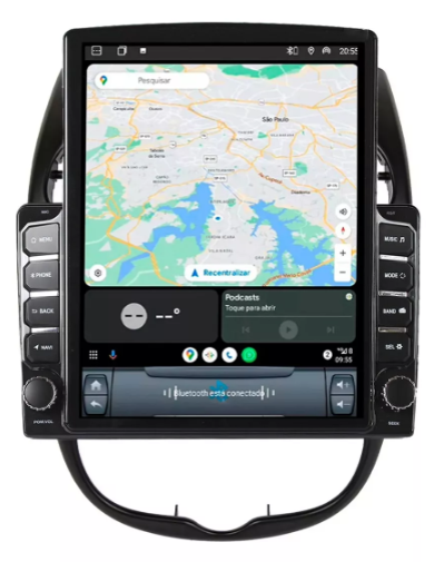 Multimidia Tesla Peugeot 206 9,7p Android Auto Carplay  4/64gb