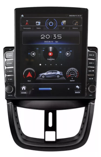 Multimidia Tesla Peugeot 207 9,7p Android Auto Carplay 4/64gb