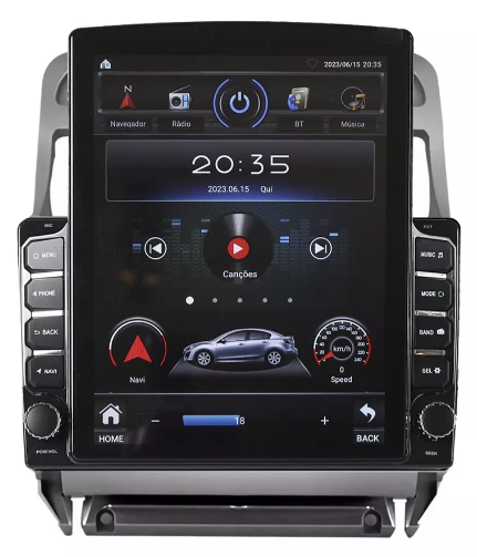 Multimidia Tesla Peugeot 307 9,7p Android Auto Carplay 4/64gb
