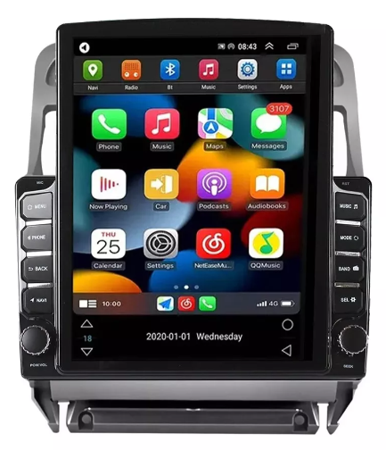 Multimidia Tesla Peugeot 307 9,7p Android Auto Carplay 4/64gb