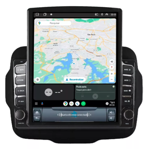 Multimidia Tesla Renegade 9,7p Android Auto Carplay 64gb