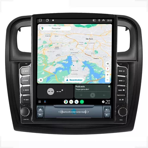 Multimidia Tesla Sandero 9,7p Android Auto Carplay 4/64gb