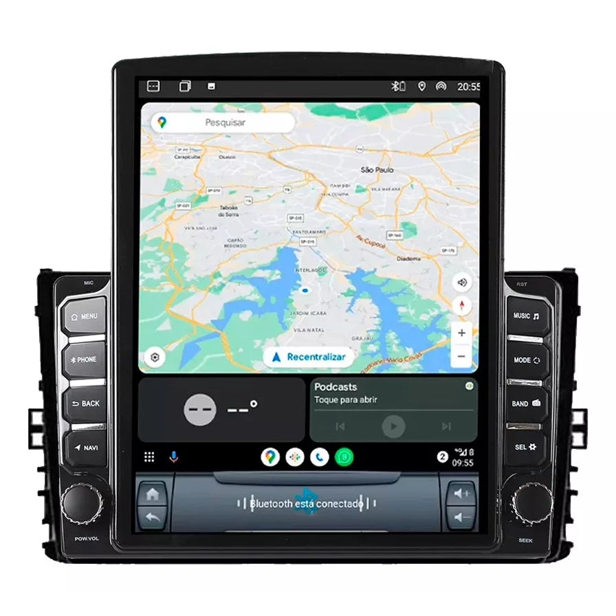 Multimidia Tesla Tcross 9,7p Android Auto Carplay 64gb