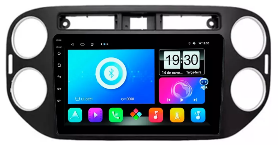 Multimidia Tiguan 9p Android Octacore 4GB Carplay