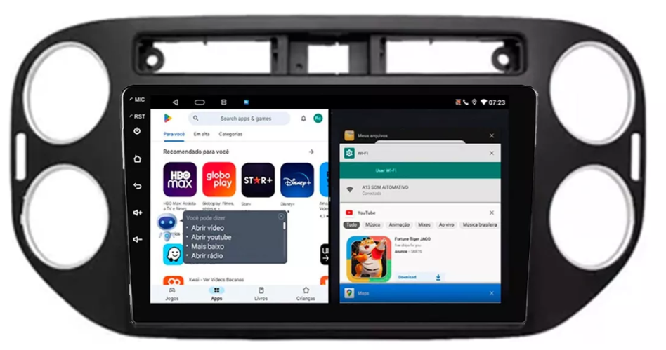 Multimidia Tiguan 9p Android Octacore 4GB Carplay