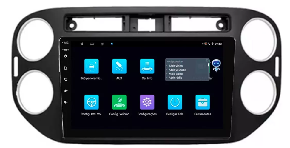 Multimidia Tiguan 9p Android Octacore 6gb Carplay 4g