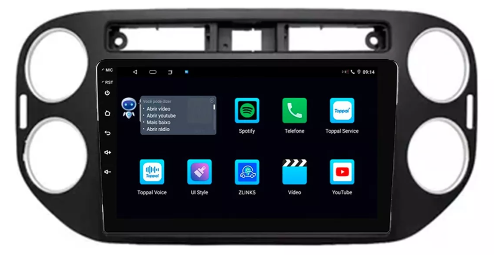 Multimidia Tiguan 9p Android Octacore 6gb Carplay 4g