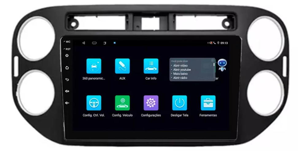 Multimidia Tiguan 9p Android Quadcore 2gb Carplay