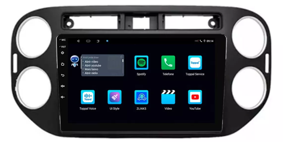Multimidia Tiguan 9p Android Quadcore 2gb Carplay
