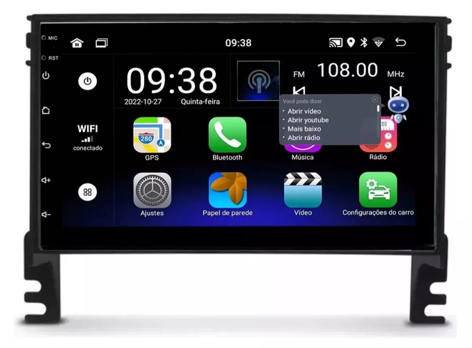 Multimidia Tucson 7p Android OctaCore 4gb Carplay Voz