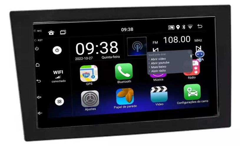 Multimidia Vectra 7p Android OctaCore 4gb Carplay Voz