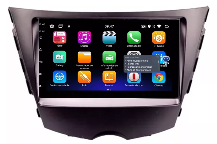 Multimidia Veloster 7p Android OctaCore 4gb Carplay Voz