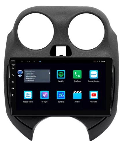 Multimidia Versa 9p Android Octacore 6gb Carplay 4g