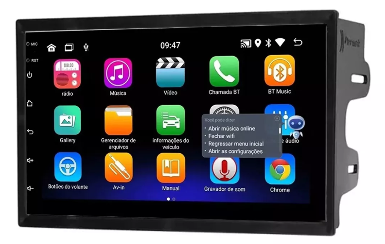Multimidia Vw Polo 7p Android OctaCore 4gb Carplay Voz