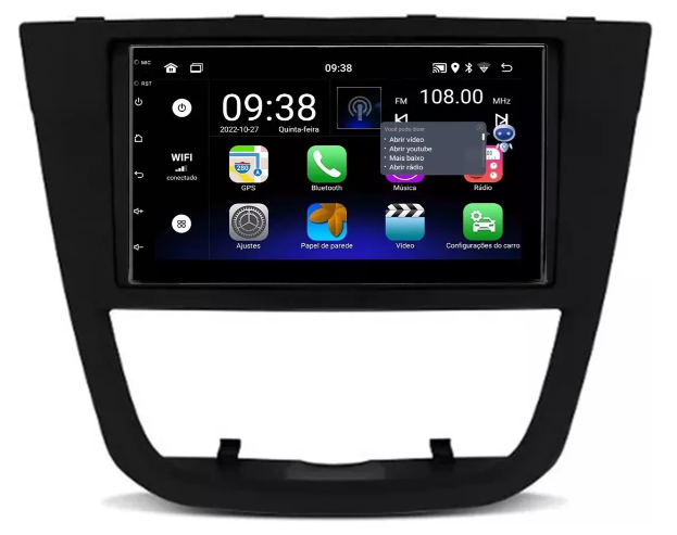 Multimidia Vw Voyage G5 7p Android OctaCore 4gb Carplay Voz