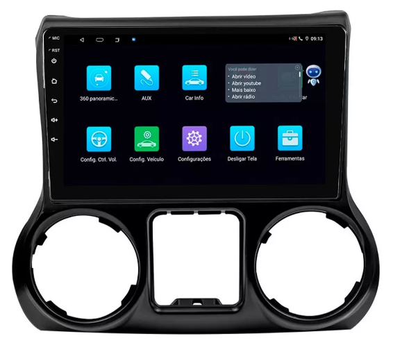 Multimidia Wrangler 9p Android Octacore 4GB Carplay