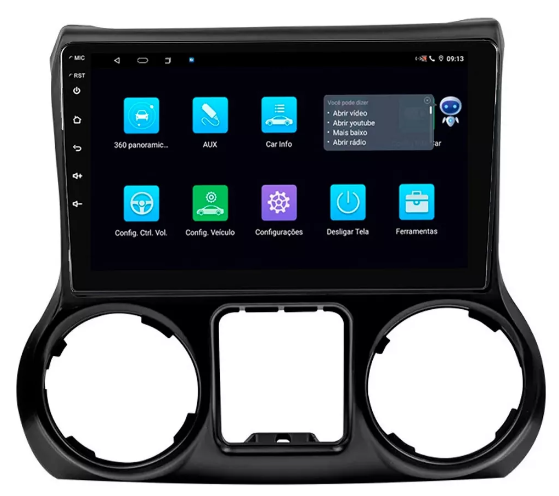 Multimidia Wrangler 9p Android Octacore 6gb Carplay 4g