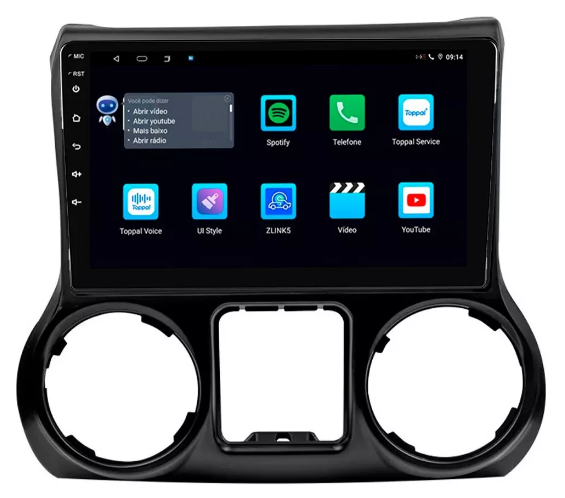 Multimidia Wrangler 9p Android Quadcore 2gb Carplay