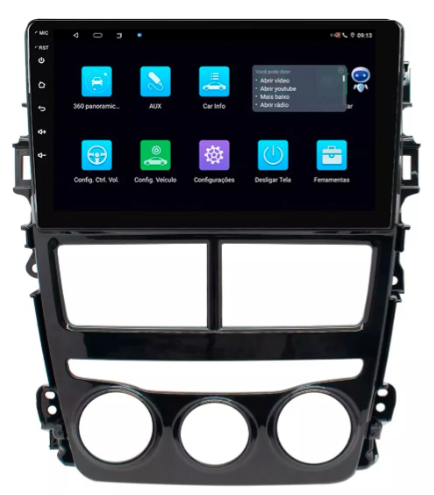 Multimidia Yaris Analogico 9p Android Quadcore 2gb Carplay