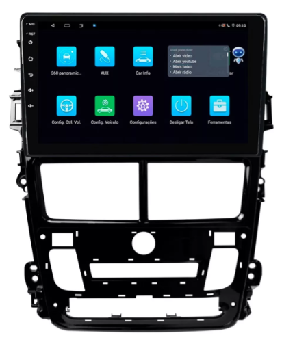 Multimidia Yaris Digial 9p Android Octacore 6gb Carplay