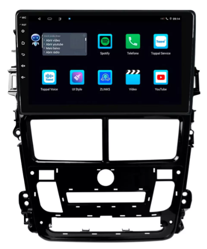 Multimidia Yaris Digial 9p Android Octacore 6gb Carplay