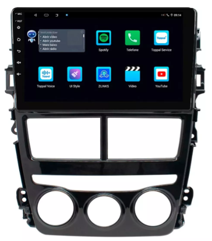 Multimidia Yaris Digital 9p Android Quadcore 2gb Carplay